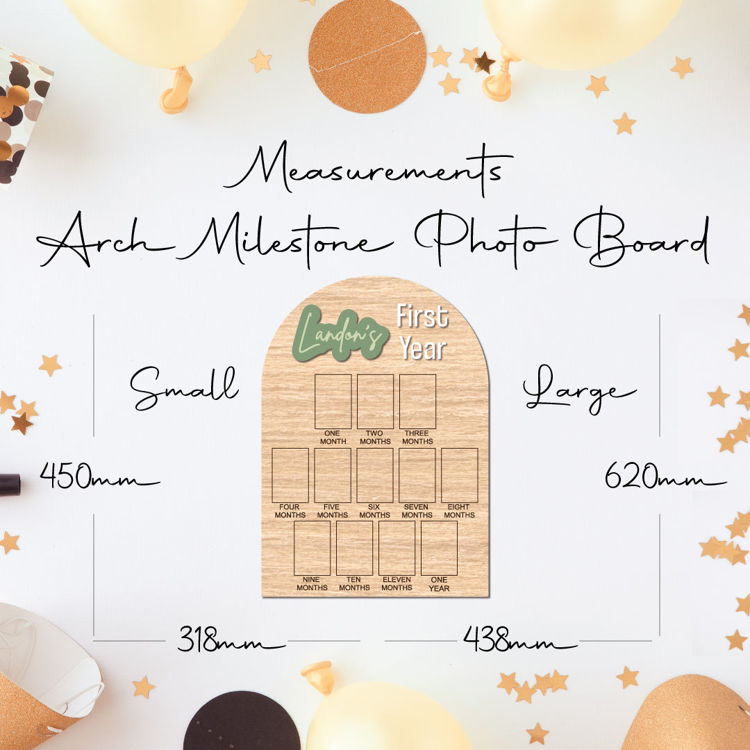 First Year • Milestone Photo Board • Custom