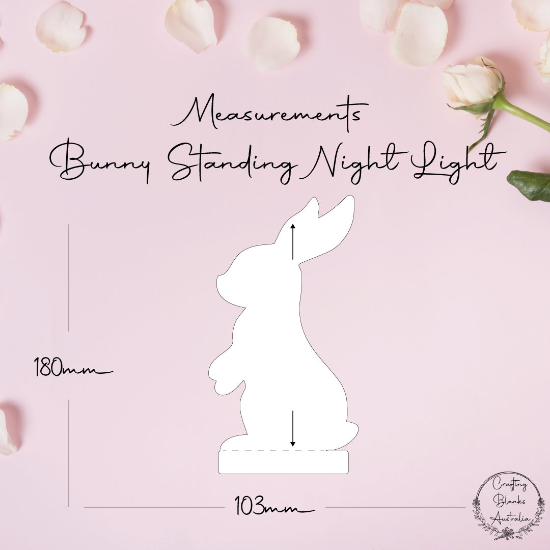 Standing Rabbit Blank Bunny Standing • Blank Shape • Night Light – Crafting Blanks Australia