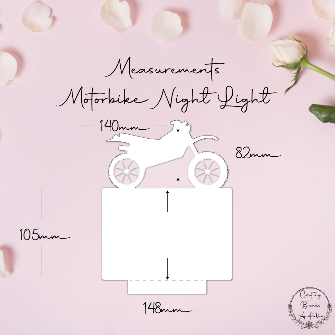 Rectangle with Motorbike • Blank Shape • Night Light