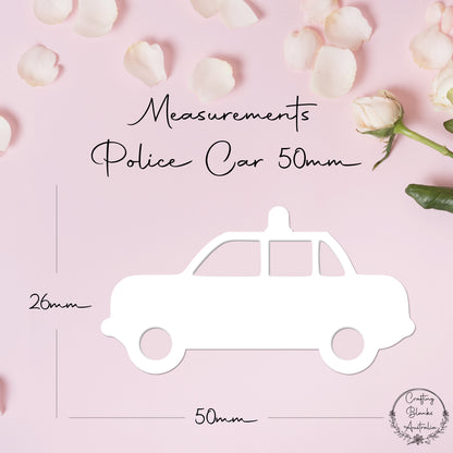 Police Car • Blank Shape • 50mm