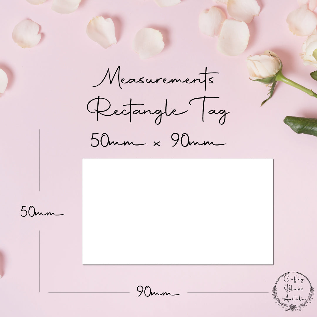 Rectangle • Blank Tag • Placecard • 50mm x 90mm