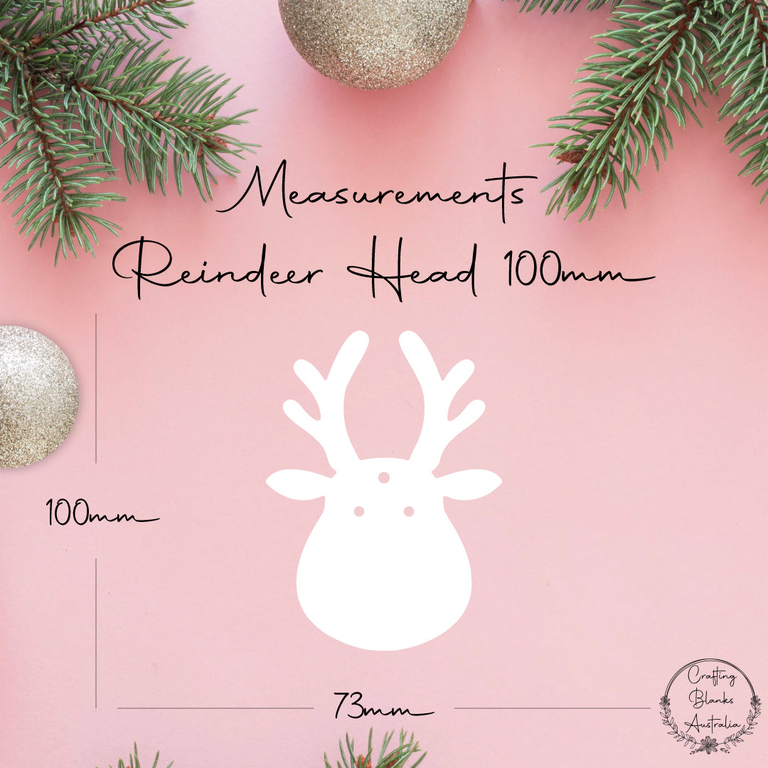 Reindeer Head • Blank Shape • 100mm