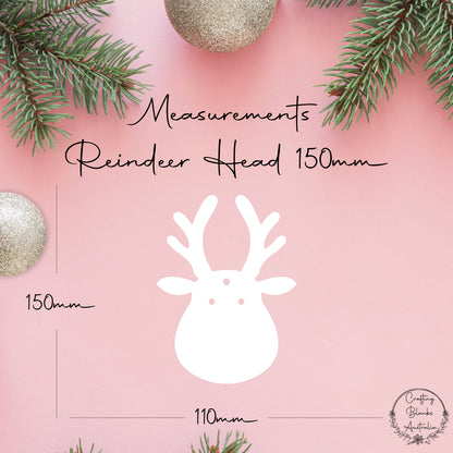 Reindeer Head • Blank Shape • 150mm