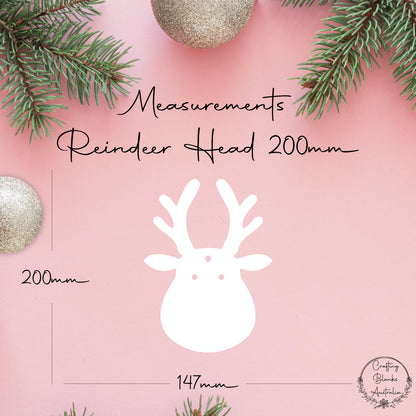 Reindeer Head • Blank Shape • 200mm