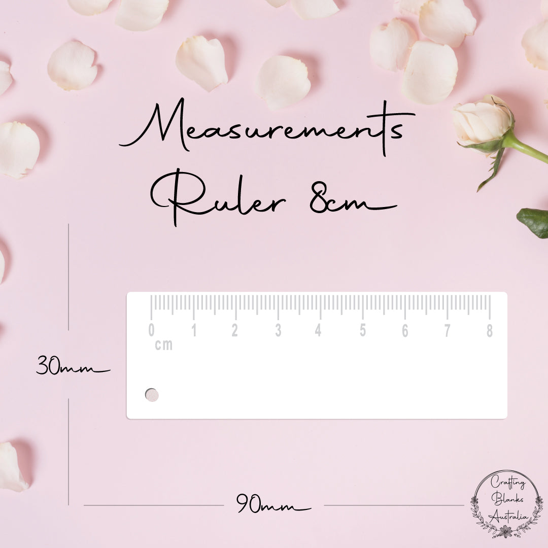 Ruler • Blank Shape • 8cm