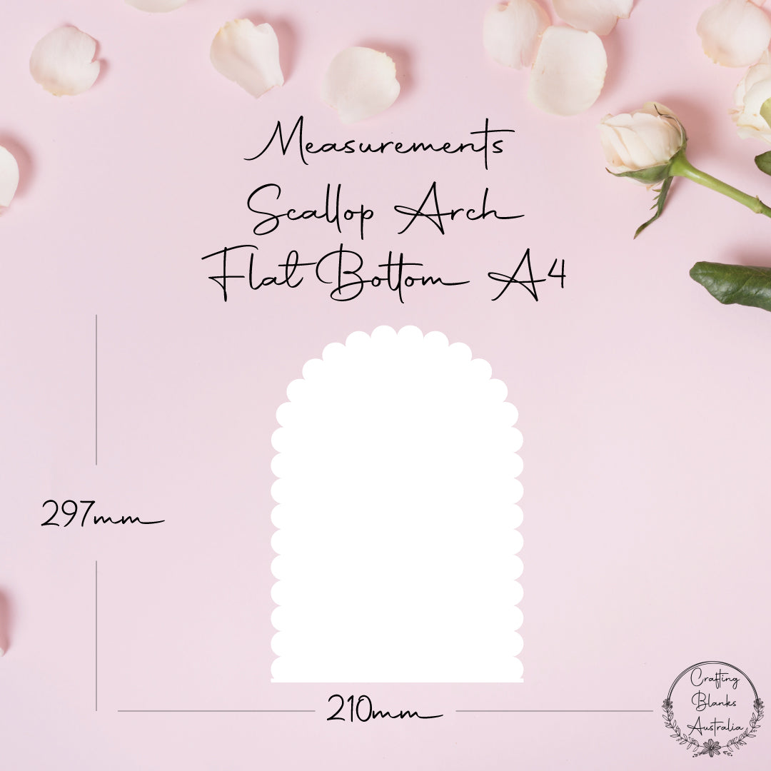 Scallop Arch Flat Bottom • Blank Shape • A4