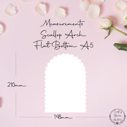 Scallop Arch Flat Bottom • Blank Shape • A5