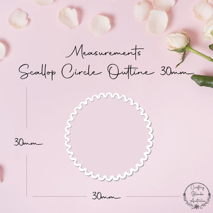 Scallop Circle • Outline Shape • 30mm