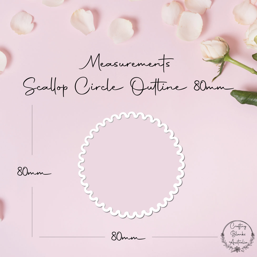 Scallop Circle • Outline Shape • 80mm