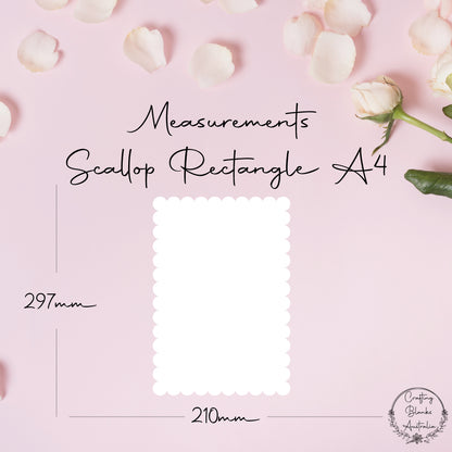 Scallop Rectangle • Blank Shape • A4