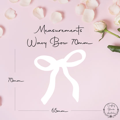 Wavy Bow • Blank Shape • 70mm