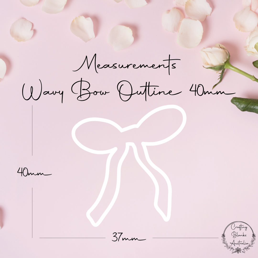 Wavy Bow • Outline Shape • 40mm