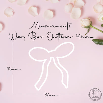 Wavy Bow • Outline Shape • 40mm