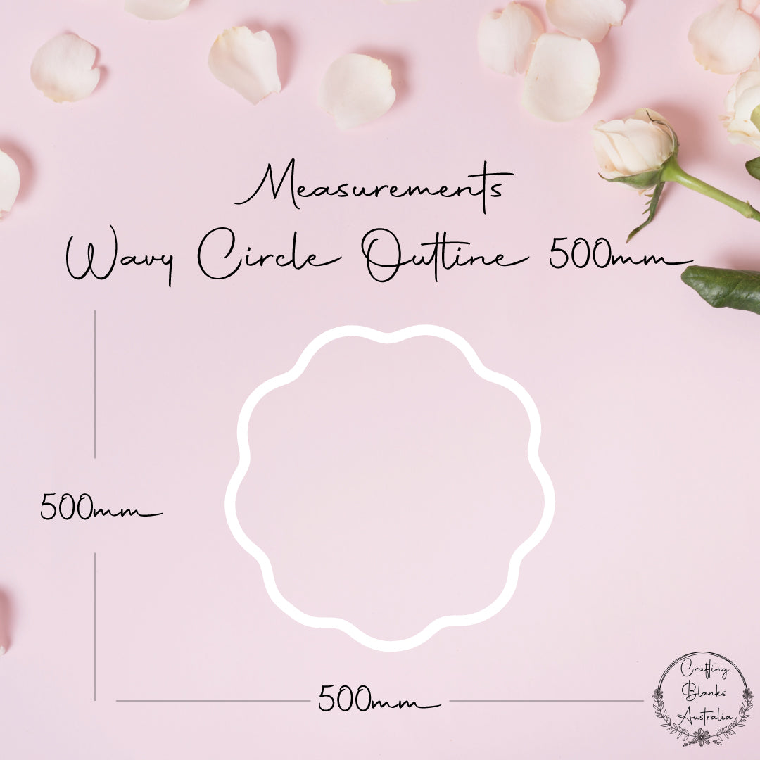 Wavy Circle • Outline Shape • 500mm
