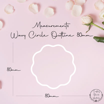 Wavy Circle • Outline Shape • 80mm