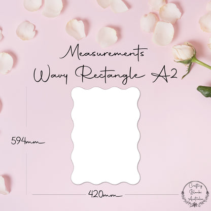Wavy Rectangle • Blank Shape • A2