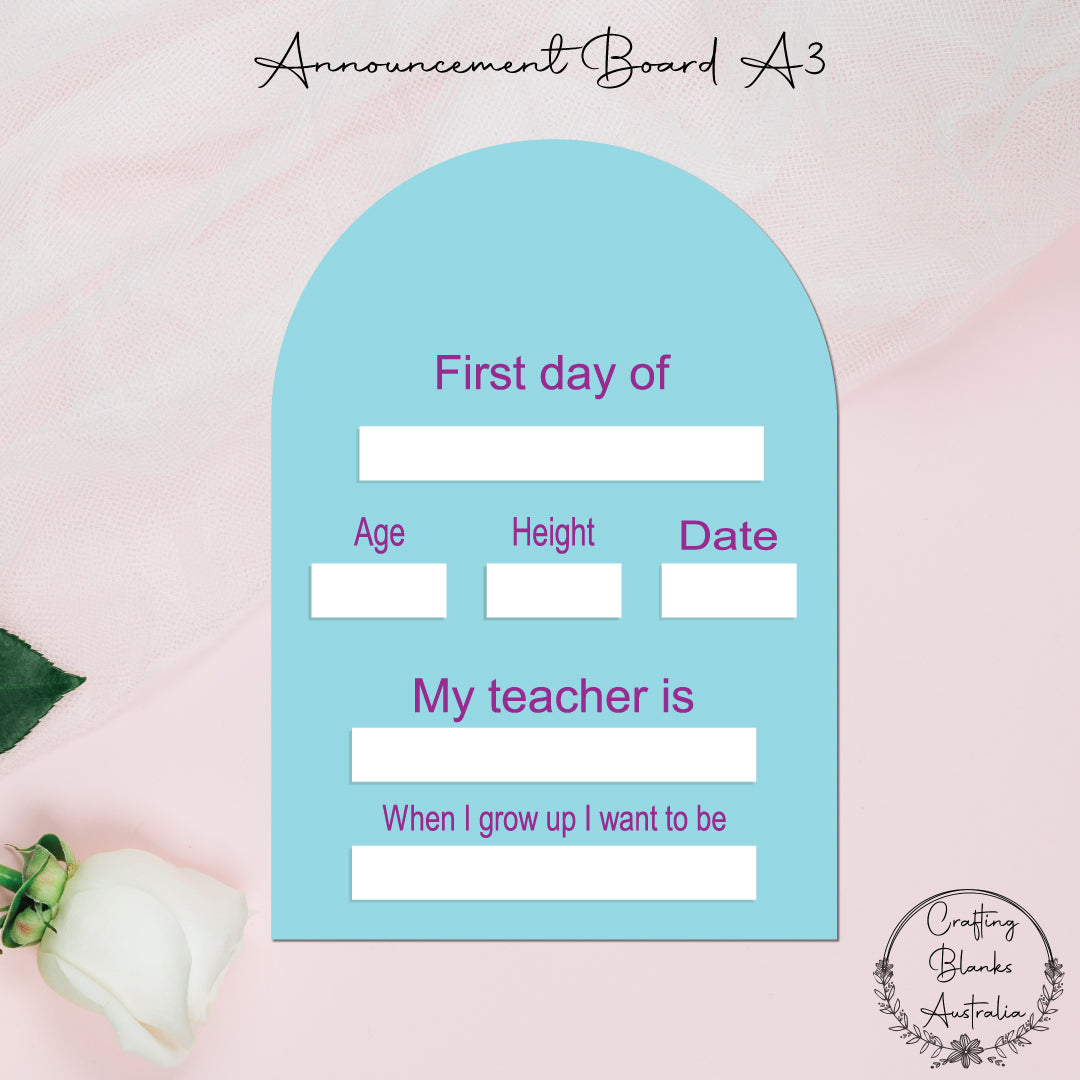 Announcement Board • Blank Shape • A3