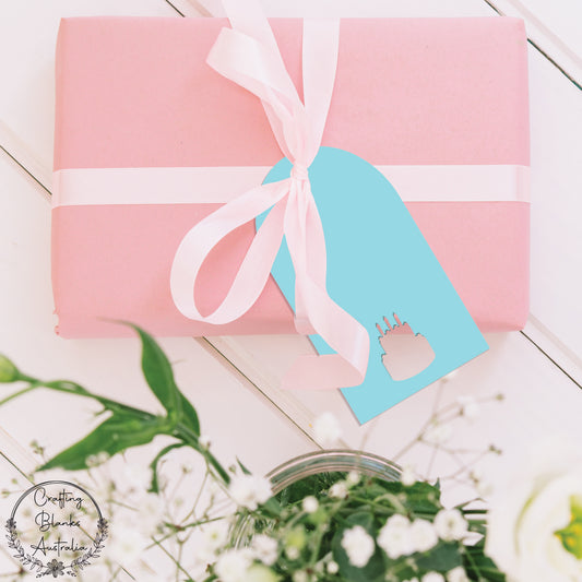 Birthday Cake • Arch Blank Tag • 40mm x 75mm