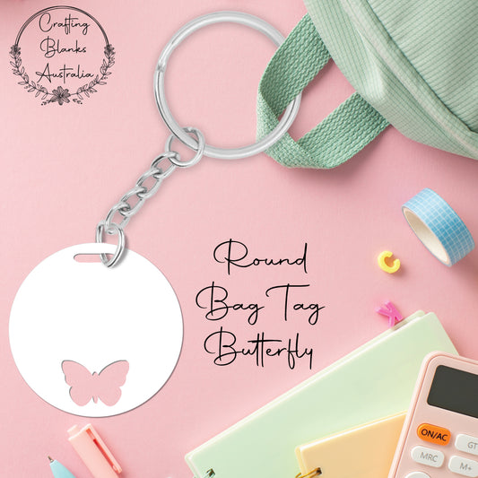 Butterfly • Blank Bag Tag • 65mm