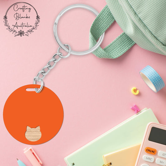 Cat • Double Layer • Blank Bag Tag • 65mm