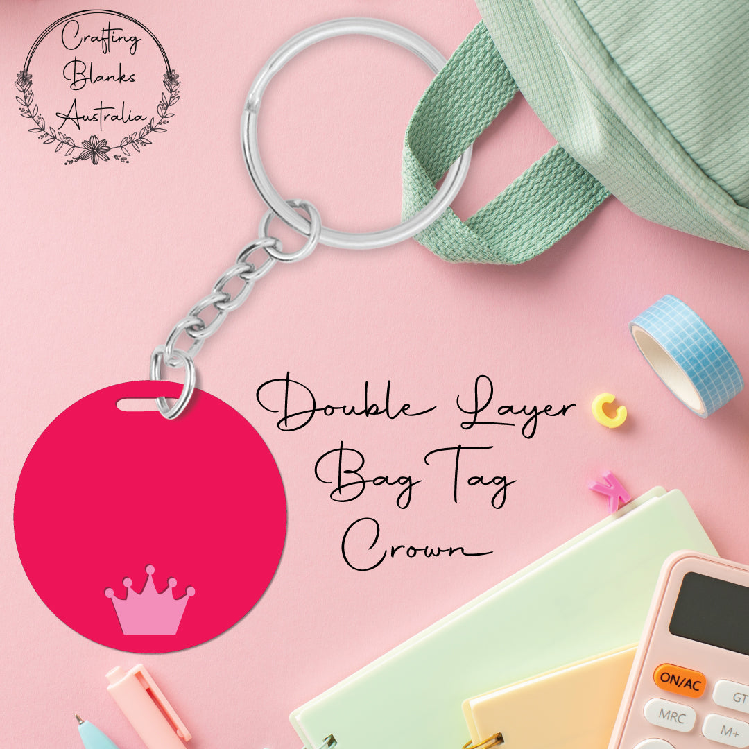 Crown • Double Layer • Blank Bag Tag • 65mm