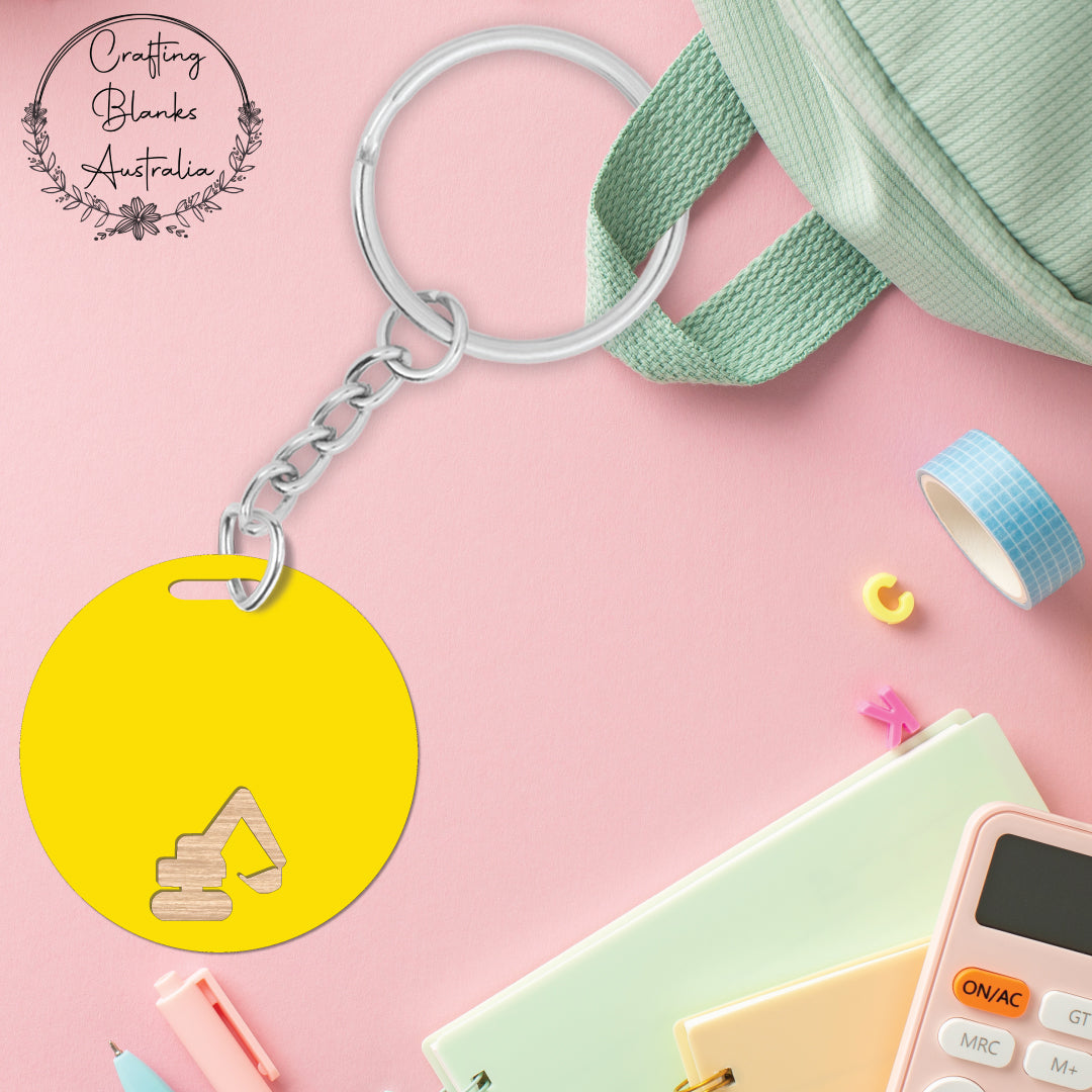 Digger • Double Layer • Blank Bag Tag • 65mm