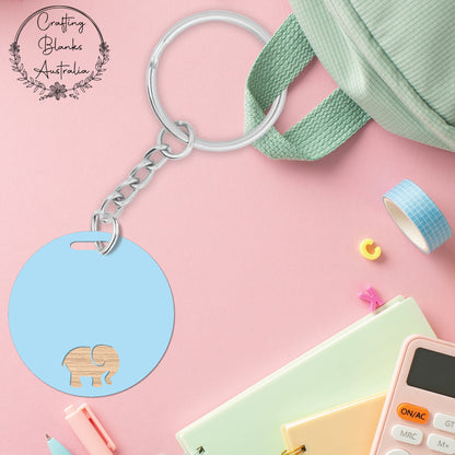 Elephant • Double Layer • Blank Bag Tag • 65mm