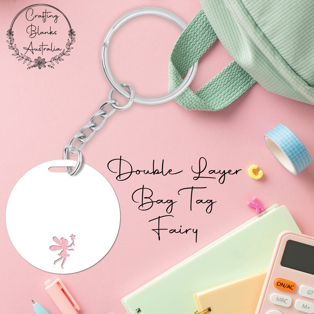 Fairy • Double Layer • Blank Bag Tag • 65mm