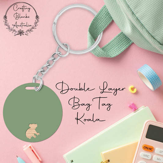 Koala • Double Layer • Blank Bag Tag • 65mm