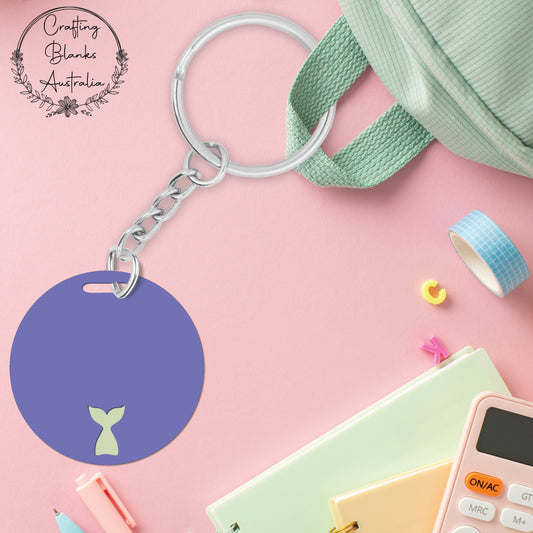 Mermaid Tail • Double Layer • Blank Bag Tag • 65mm