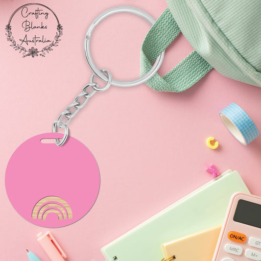 Rainbow • Double Layer • Blank Bag Tag • 65mm