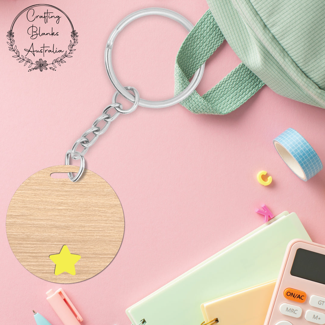 Star • Double Layer • Blank Bag Tag • 65mm