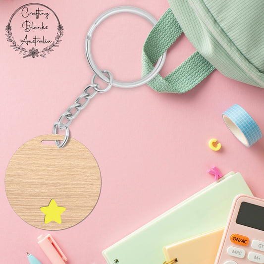 Star • Double Layer • Blank Bag Tag • 65mm