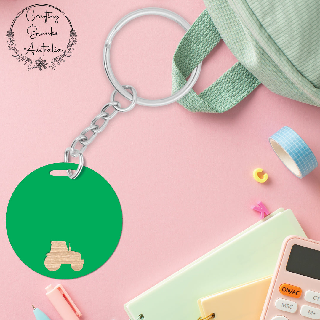 Tractor • Blank Bag Tag • 65mm – Crafting Blanks Australia