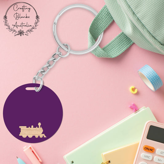Train • Double Layer • Blank Bag Tag • 65mm