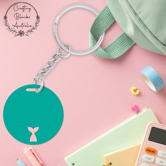 Mermaid Tail • Blank Bag Tag • 65mm