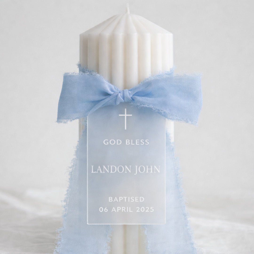 Custom • Baptism Tag • 40mm x 75mm