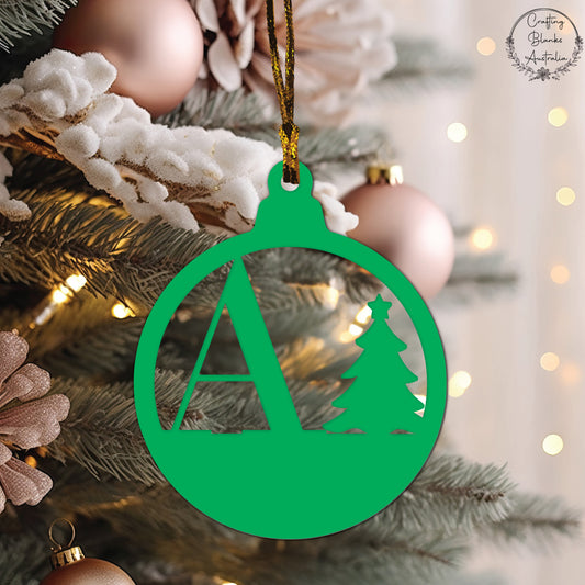 Alphabet Christmas Tree • Bauble Shape • 100mm