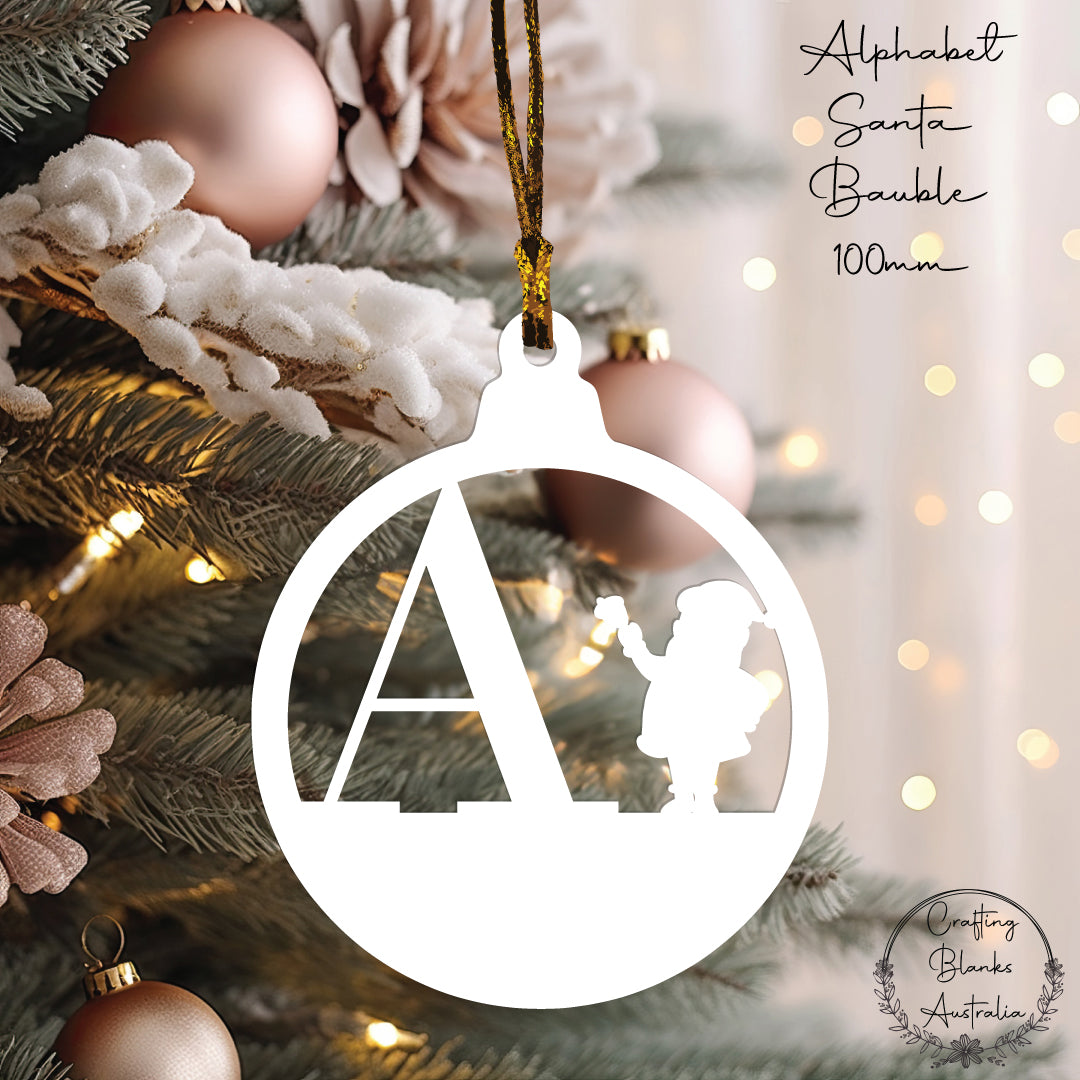 Alphabet Santa • Bauble Shape • 100mm