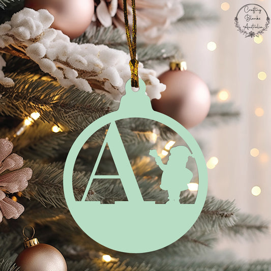 Alphabet Santa • Bauble Shape • 100mm