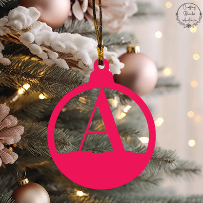 Alphabet • Bauble Shape • 80mm