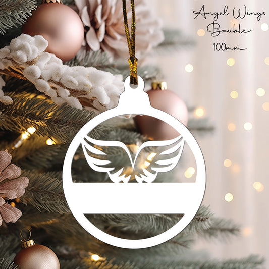 Angel Wings • Bauble Shape • 100mm