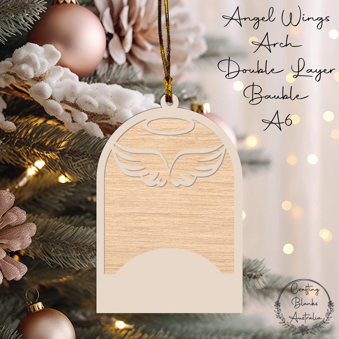 Angel Wings • Arch Double Layer Bauble • A6