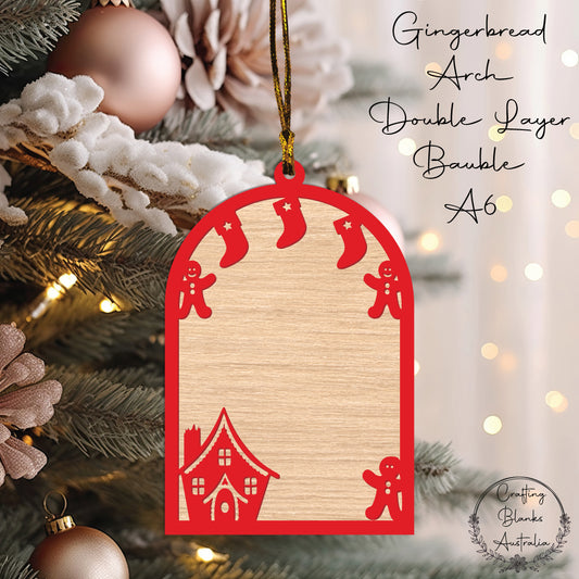 Gingerbread • Arch Double Layer Bauble • A6