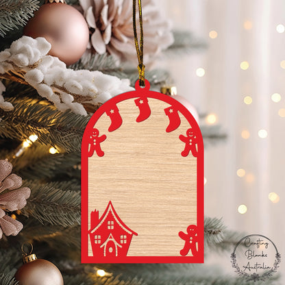 Gingerbread • Arch Double Layer Bauble • A6