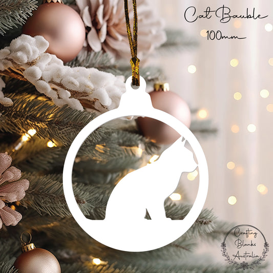 Cat • Bauble Shape • 100mm