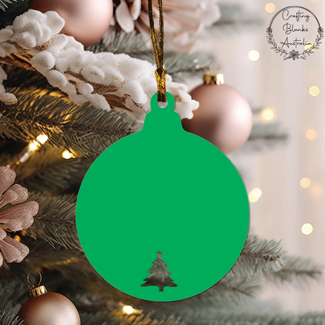 Christmas Tree • Bauble Shape • 100mm