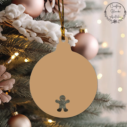 Gingerbread Man • Bauble Shape • 80mm