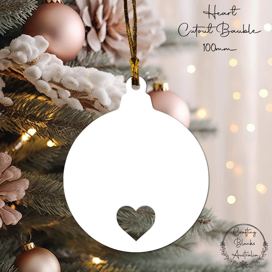 Heart • Cutout Bauble Shape • 100mm