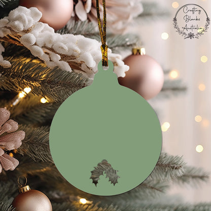 Holly • Bauble Shape • 80mm